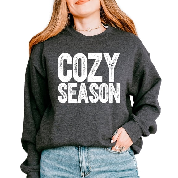 Cozy Season Bold Distressed - Women's Graphic Sweatshirt