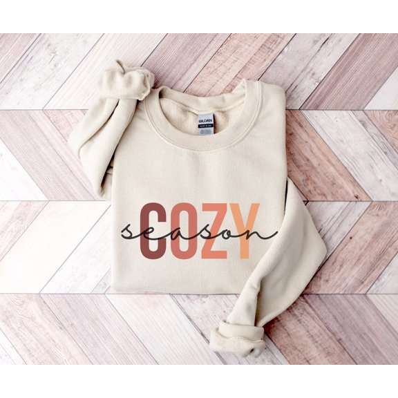 Cozy Season , Cozy Sweater, Autumn Sweater, Cute Fall , Oversized Fall Crewneck, Womens Fall Sweater, Aesthetic Fall, Full size S-5XL