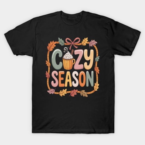 Cozy Season Fall Vibes Autumn Graphic - Last-Minute Gift G2159 Unisex T-Shirt, Up to Size 5XL