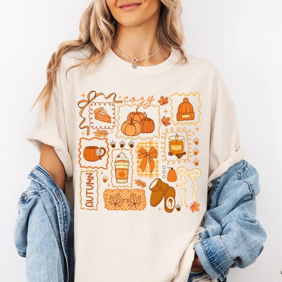 Cozy Season Shirt Preppy Fall Pumpkin Shirt Girly Fall TShirt Cozy Autumn Shirt Womens Fal