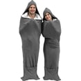 thumbnail image 1 of Cozy Sleep L Full Body Hooded Cozy Plush Wrap Sleep Bag for Deeper Restful Nights, 1 of 10