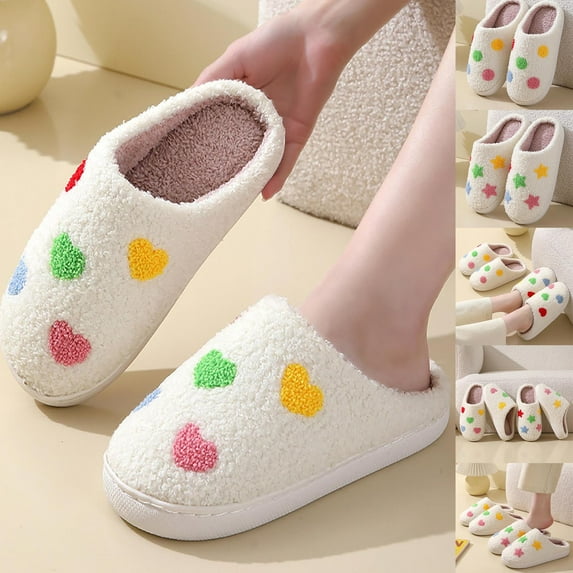 Cozy Slippers For Women Indoor And Outdoor Fuzzy House Shoes With Memory Foam Anti-Skid Sole Gifts For Women Mom Ladies A 37