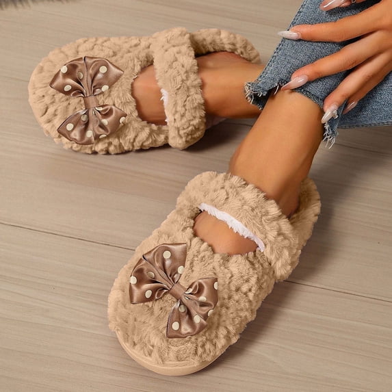 Cozy Slippers Ofreoo Women's Fashion Casual Winter Trend Home Indoor Cotton Slippers