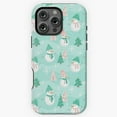 thumbnail image 1 of Cozy Snowmen Mint Phone Case for iPhone 11 12 13 14 15 16 17 Pro Max, 1 of 2