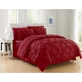 thumbnail image 1 of Cozy & Soft 8-Piece Bedding Set - Includes Comforter, Smart Sheet Set, Bed Skirt, Matching Pillowcases and Shams, Pintuck Design, Full/Queen, Burgundy Comforter Set, 1 of 6