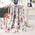 thumbnail image 1 of Cozy Soft Christmas Throw Blanket Gifts for Women Men, Red and White 60"X50"Flannel Fleece Blanket for Home Bedroom Sofa Decor, Christmas Birthday Gifts for Families Friends, 1 of 4