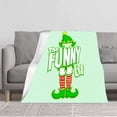 thumbnail image 1 of Cozy Soft Flannel Blanket - Durable Warm Throw for Sofa Travel & Bed - Stylish Green Design with Striped Accents, 1 of 5