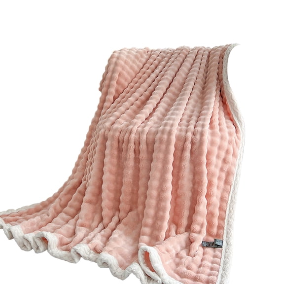 Cozy Soft Fleece Throw Blanket for Couch | Warm Plush Microfiber Blanket | Decorative and Travel - Friendly Blanket for Year - Round Use,Pink