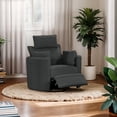 thumbnail image 1 of Cozy Soft Grey Swivel Power Recliner with Adjustable Headrest and Footrest, Grey, 1 of 1