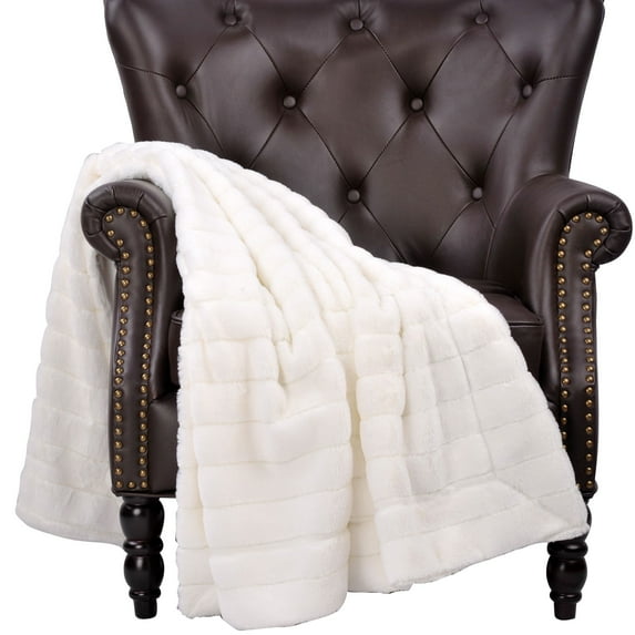 Cozy Soft Oversized 60 x 80 THROW BLANKET Ribbed Plush for Couch or Bed