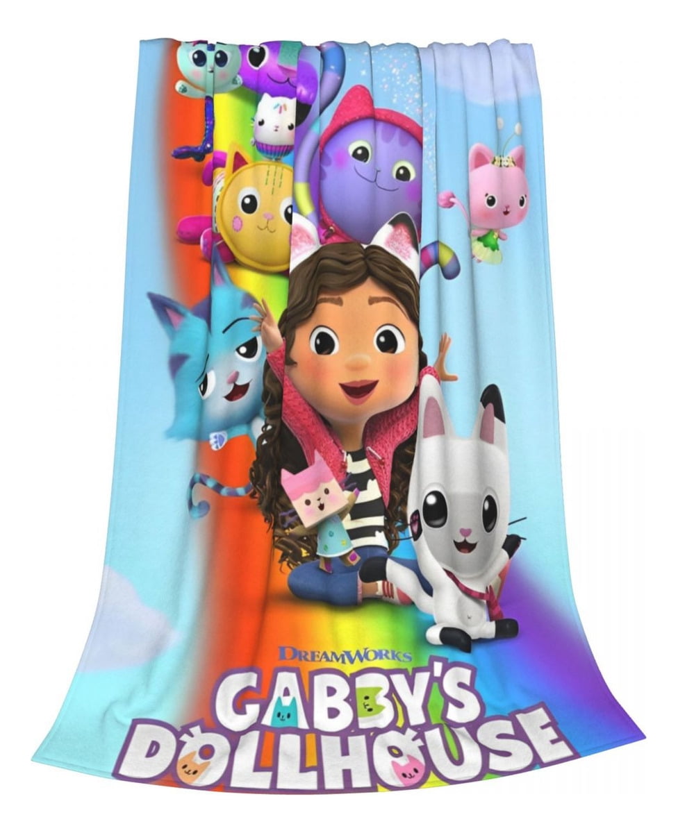 100*130Winter New Style Plush Blanket Gabbys Cartoon Dollhouses