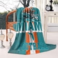 thumbnail image 1 of Cozy Soft Football Themed Fleece Blanket, Warm Football Gifts for Boys/Men/Team, Gifts for Football Players/Lovers, Who Loves Football Throw Blanket 50'' X 60'',Miami, 1 of 4