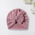 thumbnail image 1 of Cozy Solid Baby Hat With Soft Bow For Cold Weather Warm Cap For To Toddlers Comfort And Cute Baby Accessory, 0-24 Months, Pink, 1 of 3