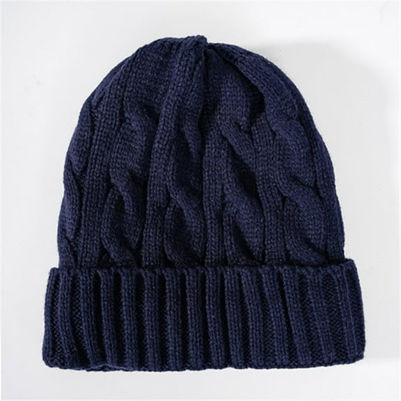 Cozy Solid Color Thick Warm Knitted Hat For Fall And Winter Trapper Hat Men Large Womens Winter Clothes Ear Cover for Winter Hat Warmer for Men Insulated Hat Trapper Hat for Boys Thermal Winter Hat