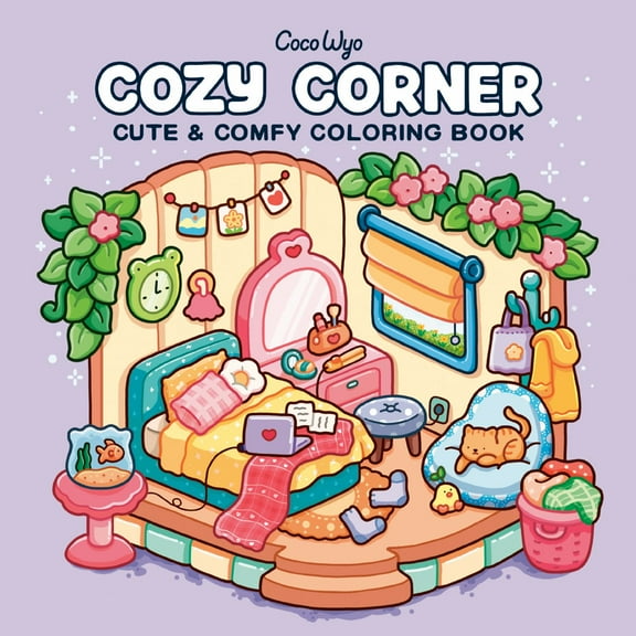 Coco Coco Wyo: Cozy Corner: Coloring Book for Adults and Kids, 96 pages (Paperback)