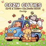 Cozy Cuties Coloring Book for Adults and Kids, 96 pages Paperback