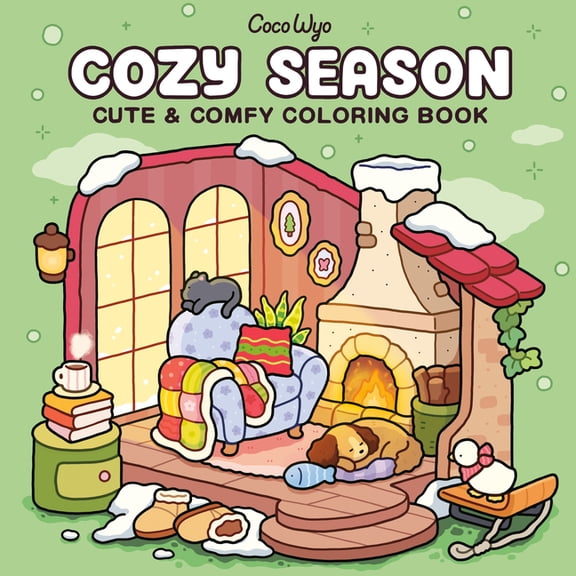 Cozy Spaces Coloring Cozy Season: Coloring Book for Adults and Kids, (Paperback)