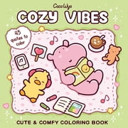 Cozy Vibes Coloring Book for Adults and Kids, 96 pages Paperback