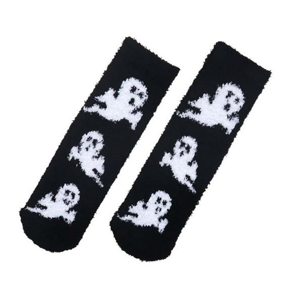 Cozy Stockings for Men and Women - Soft Coral Velvet Warm Floor Socks with Glow in the Dark Feature for Comfort and Style