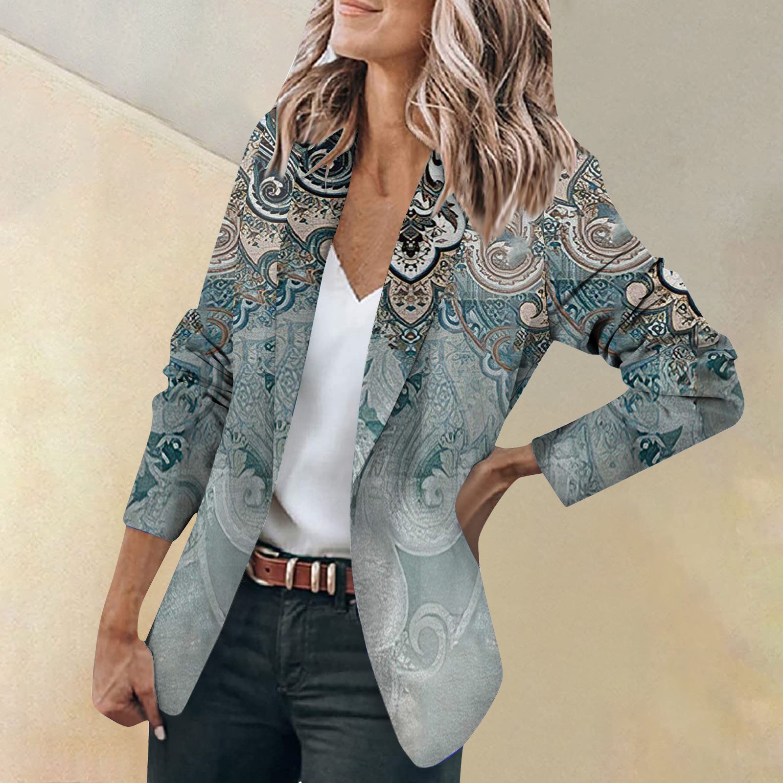 Cozy Stylish Versatile Blazer QWANG Womens Dress Jackets Lightweight