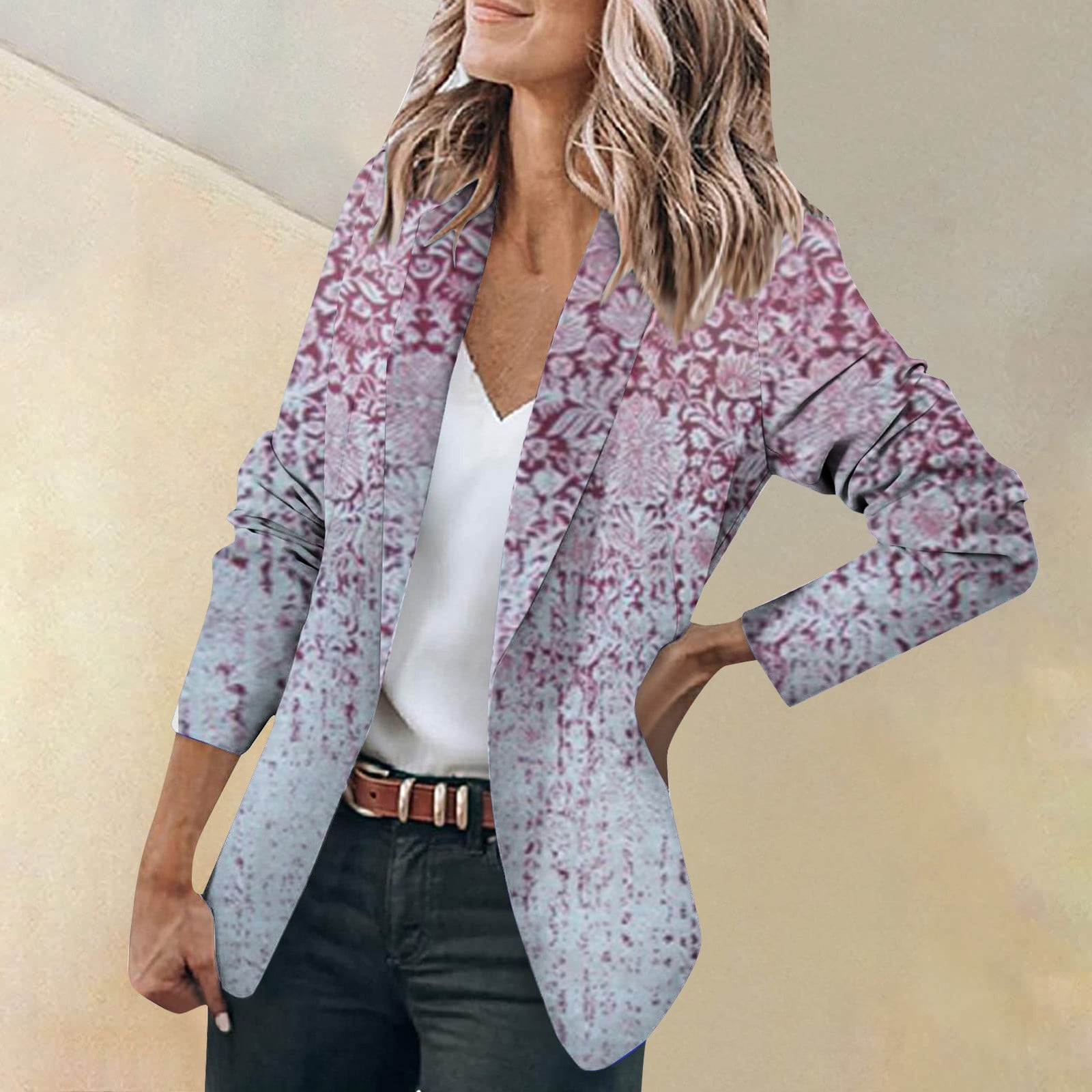 Cozy Stylish Versatile Blazer QWANG Womens Dress Jackets Lightweight