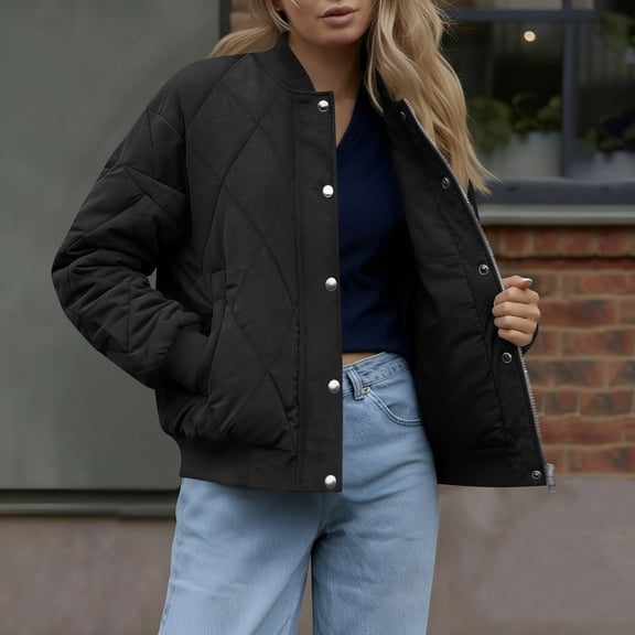 Cozy & Stylish Women's Casual Jacket, Loose Fit Coat with Pockets - Versatile Fall Outerwear