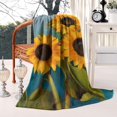 thumbnail image 1 of Cozy Sunflower Blanket: 50x60in Soft Throw Blanket for Home Decor Perfect for Sofa or Bed Bed Throw Blanket Holiday Gift for Girl Woman Kid, 1 of 5