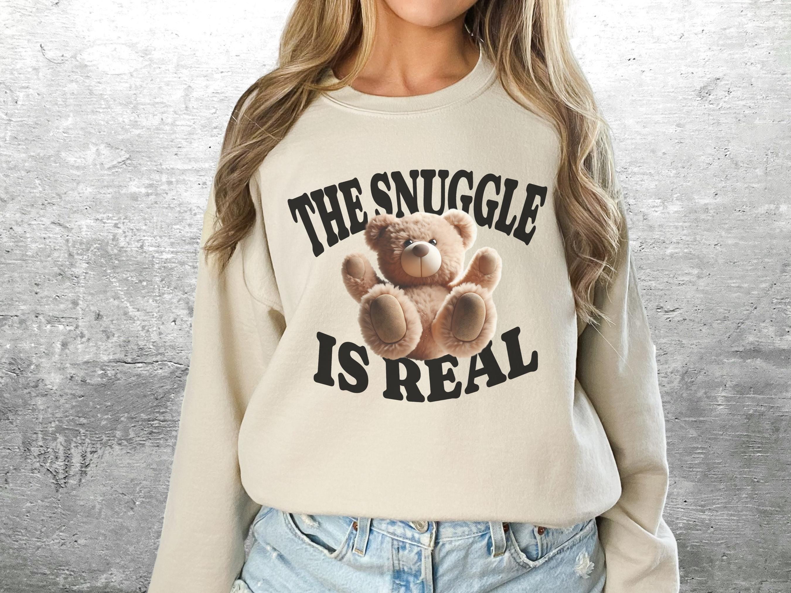 The Snuggle Is Real Unisex T-Shirt – Soft 100% Cotton Graphic Tee (Charcoal Grey & More)