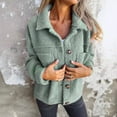thumbnail image 1 of Cozy Teddy Coat For Autumn And Winter With Lapel Collar Fashionable And Warm Outerwear For Women Jackets for Women Top Petite Cold Weather Jacket Women Jacket Light Zip up Purdue Jacket plus Size, 1 of 6