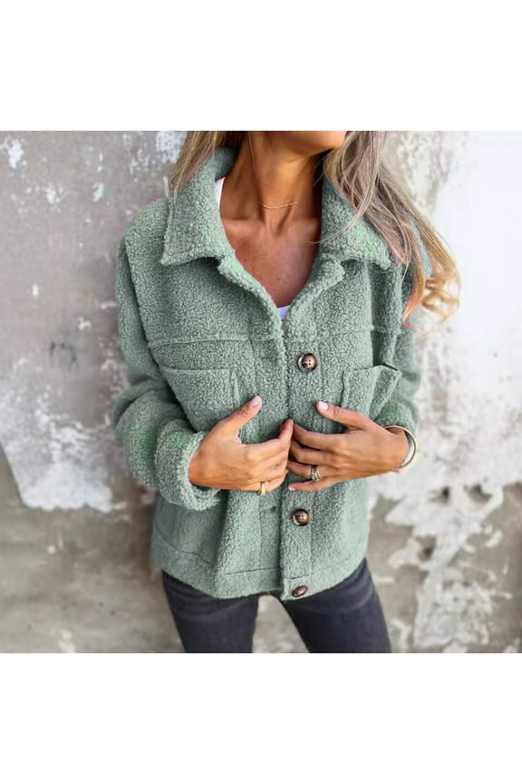 Cozy Teddy Coat For Autumn And Winter With Lapel Collar Fashionable And Warm Outerwear For Women Jackets for Women Top Petite Cold Weather Jacket Women Jacket Light Zip up Purdue Jacket plus Size