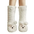 thumbnail image 1 of Cozy Thick Fleece Non-Slip Slipper Socks for Women, Cute Animals Plush Fuzzy Warm Thermal Boot Socks for Winter, Women Cute Sleeping Socks, Indoor Floor Comfort, Machine Washable, 1 of 4