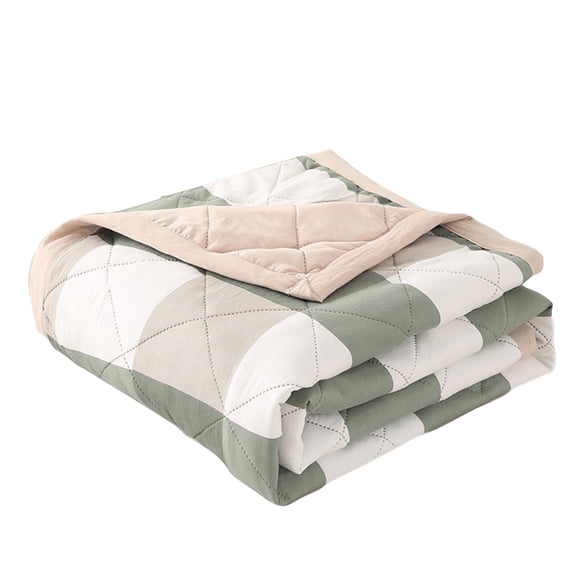 Cozy Throw Blanket, 48X72 In, Oversized Throw Blanket, Checkered Design, Guest Room, Cold Weather, Sage Green, 1 Pc