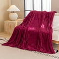 thumbnail image 1 of Cozy Throw Blankets for Bed Imitation Fleece Blanket Double Layer Thickened Solid Color Face Blanket Office Nap Blanket, 1 of 6