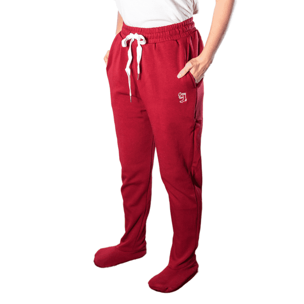 Cozy Toes - Adult Footed Sweatpants with Sherpa Fleece Lined Feet, Extremely Soft and Warm Footing, Pants with Feet