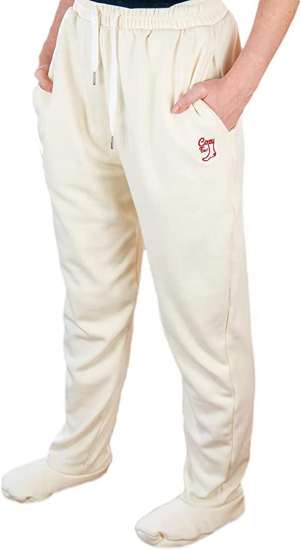 Cozy Toes Adult Footed Sweatpants with Sherpa Fleece Lined Feet Extremely Soft and Warm Footing Pants with Feet