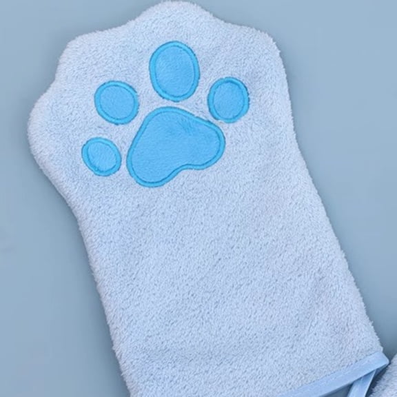 Cozy Towel Pet Glove Towel for Dog Towel with Grip Thick Fabric Keep Pet Warm and Dry After Bath or Swim
