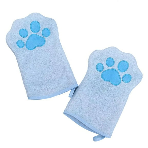 Cozy Towel Pet Glove for Dogs with Grip Thick Fabric Keep Pet Warm and Dry After Bath or Swim