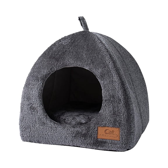 Cozy Triangle Pet Bed for Cats and Small Dogs with Soft Warmth and Calming Security