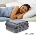thumbnail image 1 of Cozy Tyme Bisa Weighted Blanket - 20 Pound Dot Velvet Cover 60"x 80" Grey, 1 of 10