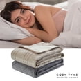 thumbnail image 1 of Cozy Tyme Chike Weighted Blanket - 8 Pound Quilted Cover 48"x 72" Taupe, 1 of 10