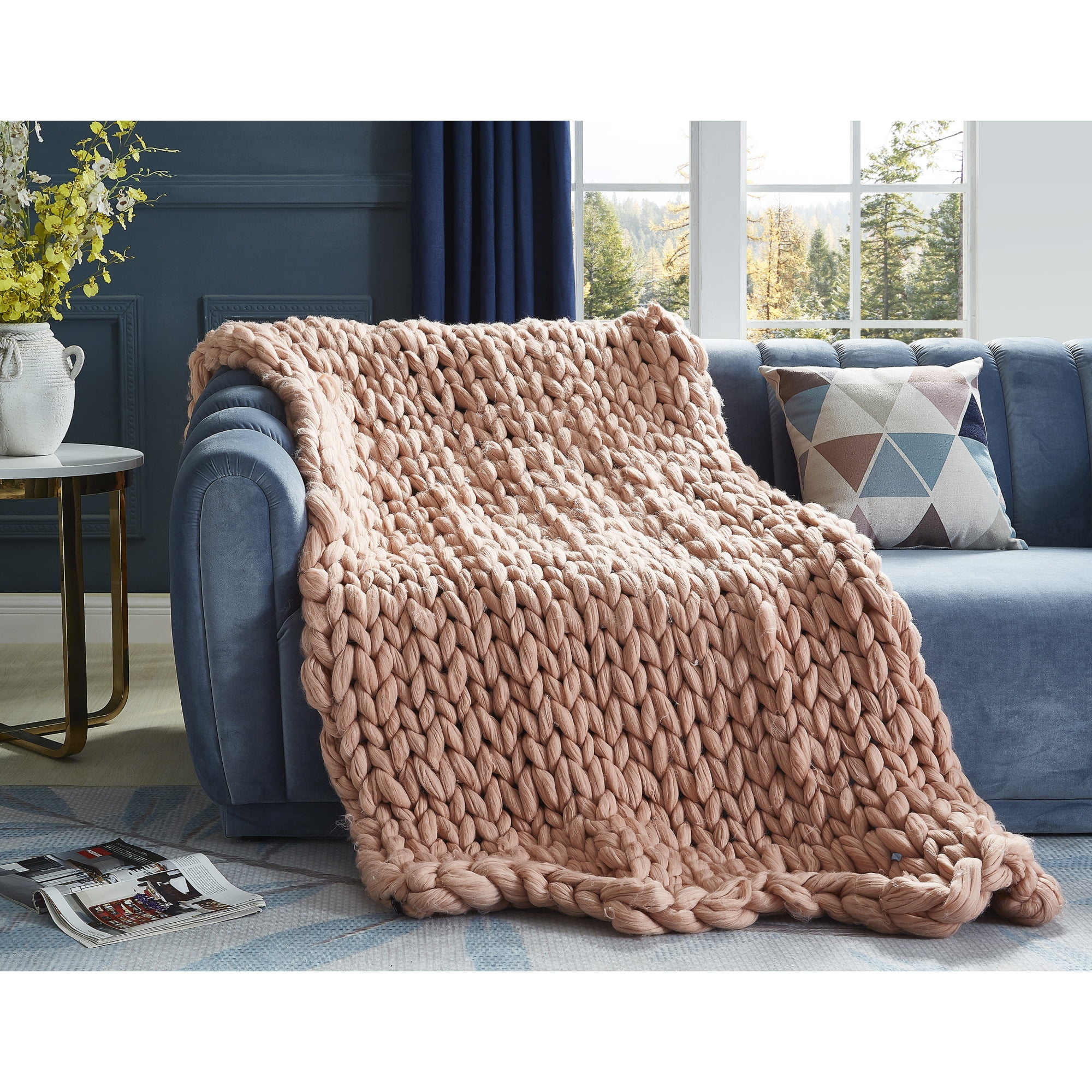 Heavy knit 2025 throw blanket