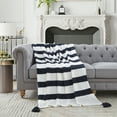thumbnail image 1 of Cozy Tyme Raylynn Throw-4 Corner Tassel-Stripe-Soft, 1 of 8