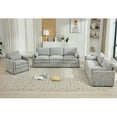thumbnail image 1 of Cozy Upholstered Sofa Set Oversized Comfy Cloud Sofa Double Cushion Sofa Group Plush Cushion Sofa Couch for Living Room, Light Grey, 1 of 7