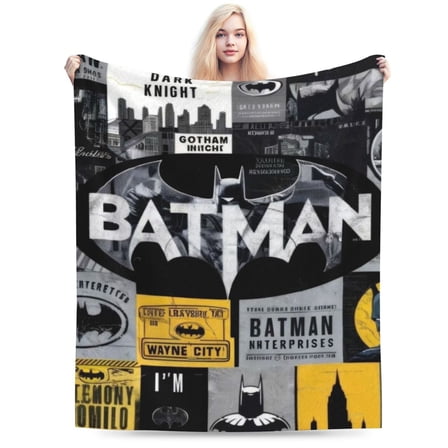 Cozy Warm Plush Throw Batman Fluffy Blanket for Bed Couch Living Room 80"x60"