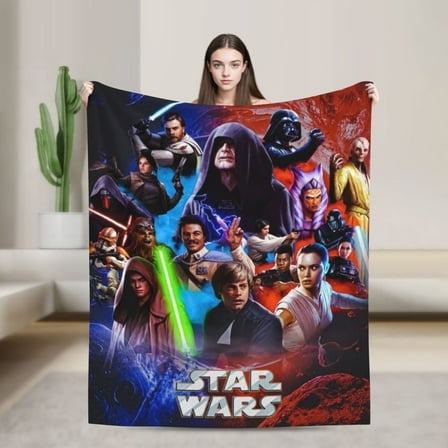 Cozy Warm Plush Throw Darth Vader Fluffy Blanket for Bed Couch Living Room 80"x60"