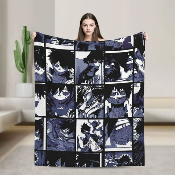 Cozy Warm Plush Throw My Hero Academia Dabi Collage Fluffy Blanket for Bed Couch Living Room 80"x60"