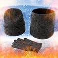 thumbnail image 1 of Cozy Winter Accessories Set Knitted Cap Scarf Gloves Bundle for Family Ideal Gift for Christmas Holiday Season Scarf a Hat Gloves, 1 of 4