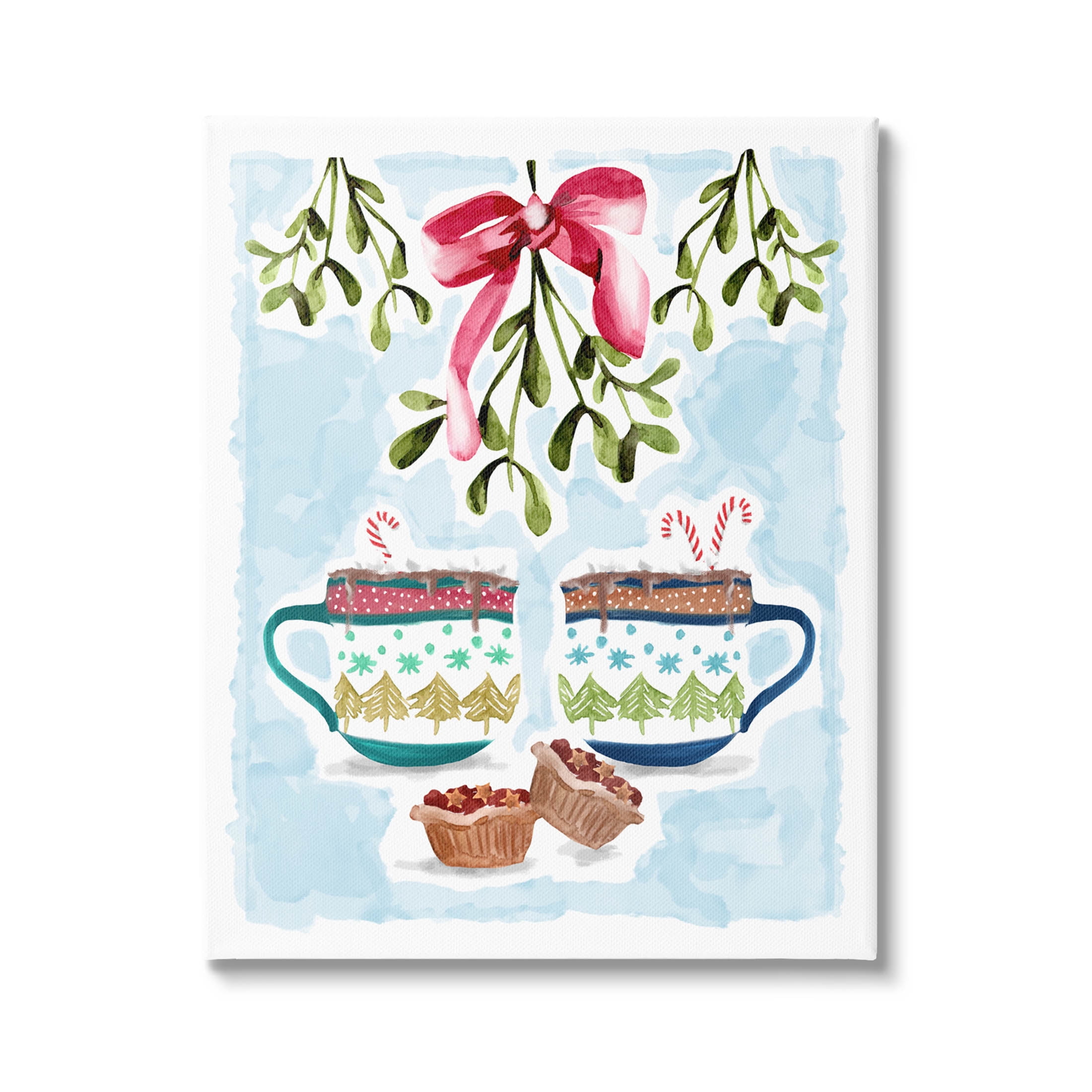Cozy Winter Cocoa Dessert Holiday Graphic Art Gallery Wrapped Canvas Print Wall Art