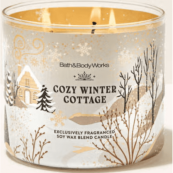 Bath & Body Works Cozy Winter Cottage 3 wick candle Retired Scent