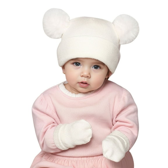 Cozy Winter Hooded Scarf Hat for Children Boys Girls Knitted Cold Weather